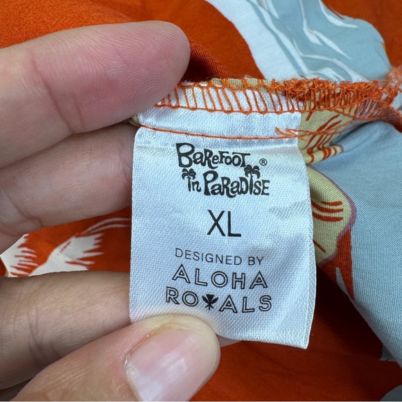 NWT Barefoot In Paradise Hawaiian Shirt men’s size XL Short Sleeve - Picture 15 of 16